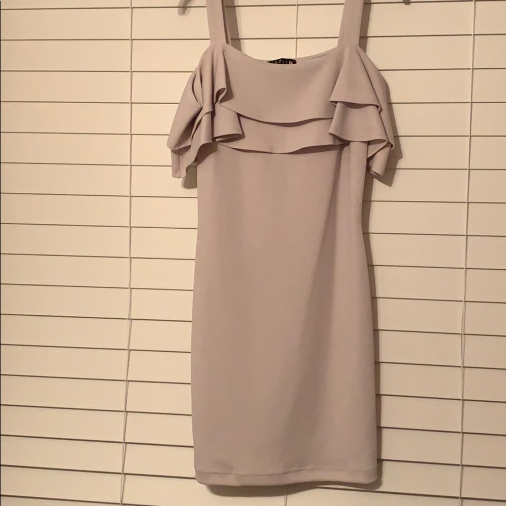 NEW Cream Ruffle Dress - Picture 3 of 7